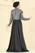 Evening Dress 2848ELCK1161-MS Black - Thumbnail