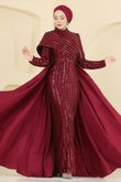 E.L.C.K. - Evening Dress 2848ELCK1161-MS Burgundy