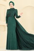 Evening Dress 2849ELCK1161-MS Emerald - Thumbnail