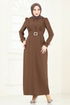 Evening Dress 3008ARL1089-MS Brown - Thumbnail