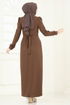 فستان سهرة بني 3008ARL1089-MS - Thumbnail