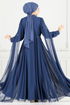 Evening Dress 4027YGS898-M Navy Blue - Thumbnail