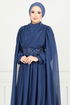 Evening Dress 4027YGS898-M Navy Blue - Thumbnail