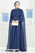 Evening Dress 4027YGS898-M Navy Blue - Thumbnail