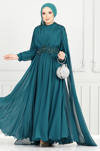 MRV Y.G.S. - Evening Dress 4027YGS898-M Petroleum - 355599