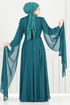 Evening Dress 4027YGS898-M Petroleum - Thumbnail