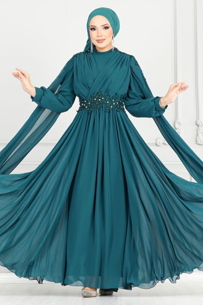 MRV Y.G.S. - Evening Dress 4027YGS898-M Petroleum - 355604