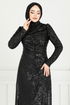 فستان سهرة أسود 4028YGS898-M - Thumbnail