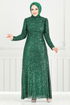 Evening Dress 4028YGS898-M Emerald - Thumbnail