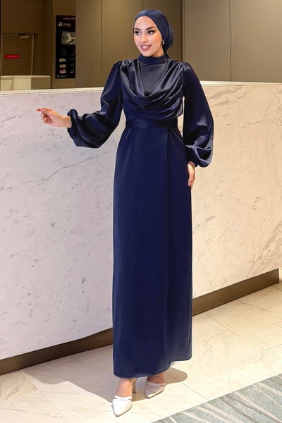 A.L.G. - Evening Dress 4550ALG474-MS Navy Blue - 385358