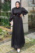 فستان سهرة أسود 4604ALGK1170-MS - Thumbnail