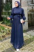 Evening Dress 4604ALGK1170-MS Navy Blue - Thumbnail