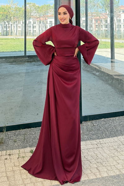 A.L.G. - Evening Dress 4623ALG474-MS Burgundy - 393213