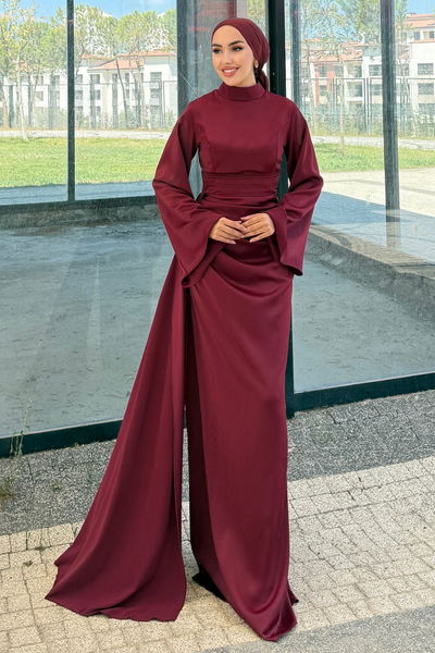 A.L.G. - فستان سهرة خمري 4623ALG474-MS - 393212