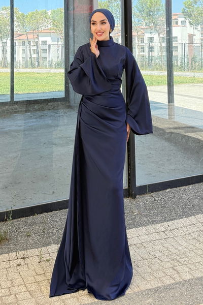 A.L.G. - Evening Dress 4623ALG474-MS Navy Blue - 393197
