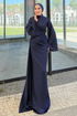 Evening Dress 4623ALG474-MS Navy Blue - Thumbnail