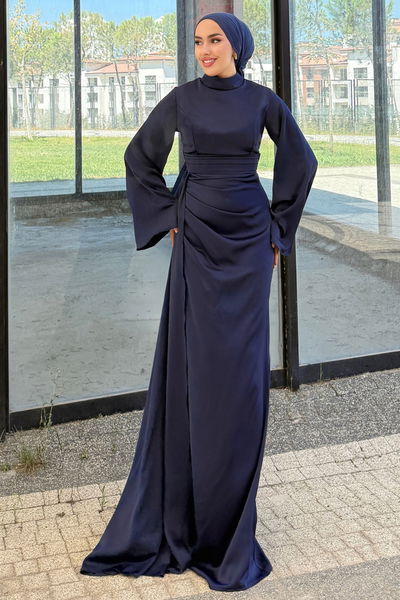 A.L.G. - Evening Dress 4623ALG474-MS Navy Blue - 393198