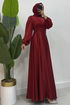 Evening Dress 4637ALG474-MS Burgundy - Thumbnail