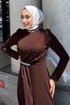 فستان سهرة بني 4645ALG474-MS - Thumbnail