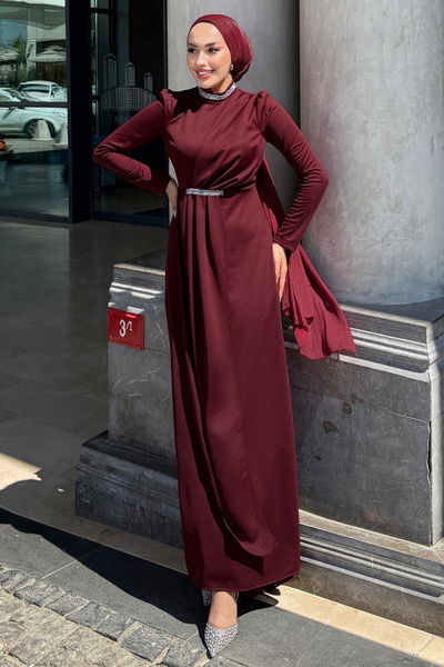 A.L.G. - Evening Dress 4645ALG474-MS Burgundy - 371002