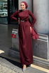 Evening Dress 4645ALG474-MS Burgundy - Thumbnail