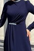 Evening Dress 4645ALG474-MS Navy Blue - Thumbnail