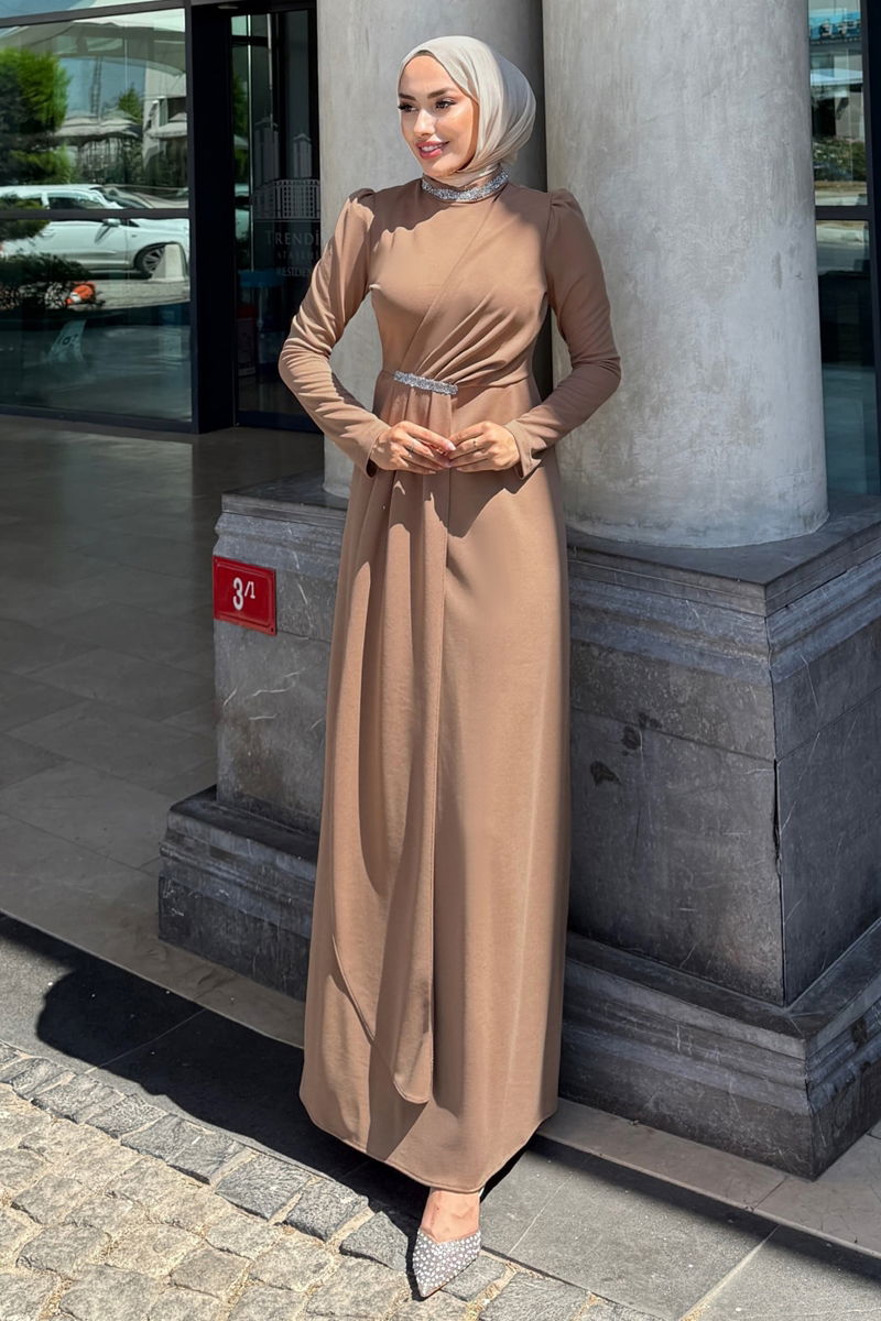 فستان سهرة بيج 4645ALG474-MS