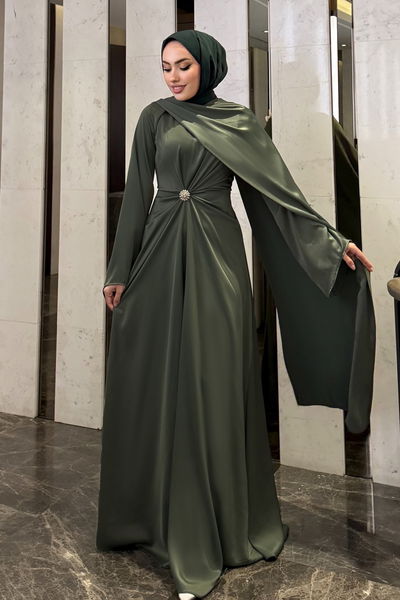 A.L.G.K. - Evening Dress 4664ALGK1170-MS Khaki - 416489