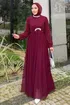 Evening Dress 4695ALGK1170-MS Burgundy - Thumbnail