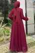 Evening Dress 4695ALGK1170-MS Burgundy - Thumbnail