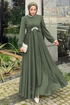 Evening Dress 4695ALGK1170-MS Khaki - Thumbnail