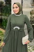 فستان سهرة اخضر عفني 4695ALGK1170-MS - Thumbnail