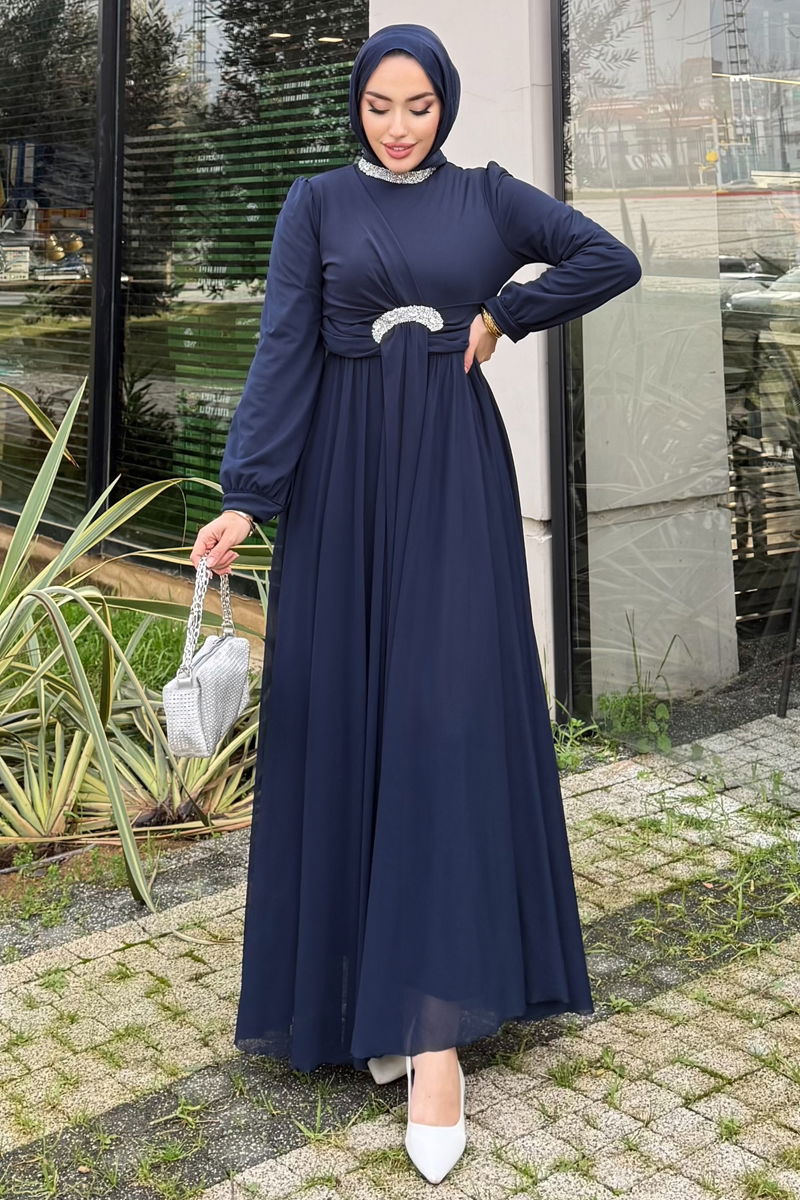 Evening Dress 4695ALGK1170-MS Navy Blue