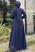Evening Dress 4695ALGK1170-MS Navy Blue - Thumbnail
