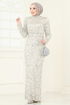 Evening Dress 4762D170-MS Stone - Thumbnail