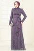 Evening Dress 4884D170-MS Dark Lilac - Thumbnail