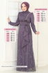 Evening Dress 4884D170-MS Dark Lilac - Thumbnail