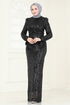 Evening Dress 4886D170-MS Black - Thumbnail