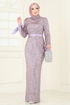 Evening Dress 4886D170-MS Lilac - Thumbnail
