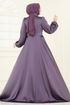 Evening Dress 4928D170-MS Dark Lilac - Thumbnail