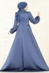 Evening Dress 4928D170-MS Indigo - Thumbnail