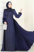 Evening Dress 4928D170-MS Navy Blue - Thumbnail