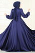 Evening Dress 4928D170-MS Navy Blue - Thumbnail