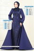 Evening Dress 4928D170-MS Navy Blue - Thumbnail