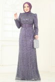 D.M.N. - Evening Dress 4929D170-MS Dark Lilac