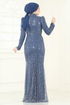 فستان سهرة ازرق 4929D170-MS - Thumbnail