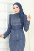 فستان سهرة ازرق 4929D170-MS - Thumbnail