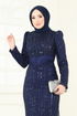 Evening Dress 4929D170-MS Navy Blue - Thumbnail
