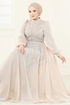 Evening Dress 4953D170-MS Stone - Thumbnail