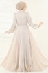 فستان سهرة بيج 4953D170-MS - Thumbnail
